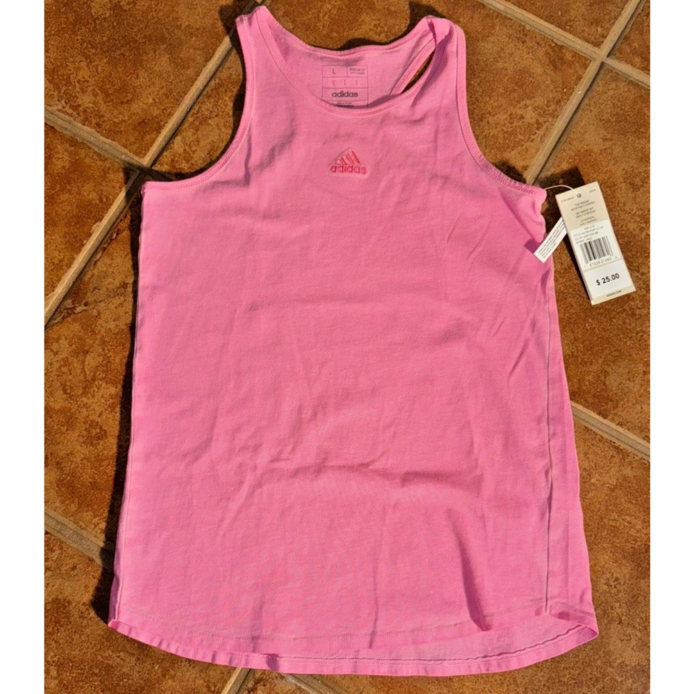 Adidas Dark Pink‎ Sleeveless Big Girls Tank Top Size L